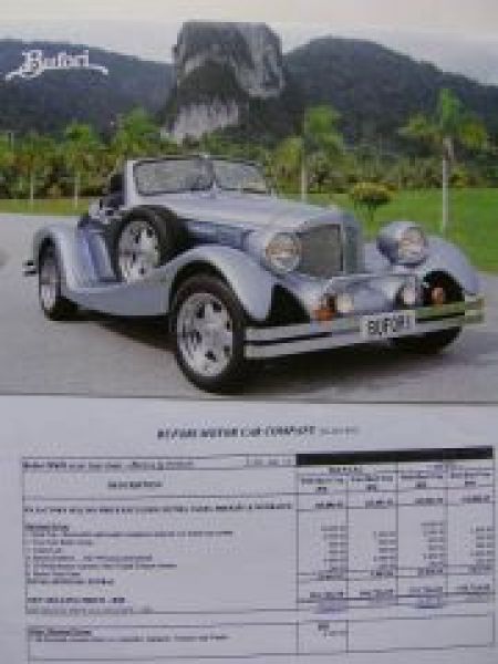 Bufori MK2 Malaysia Prospekt Rarität NEU