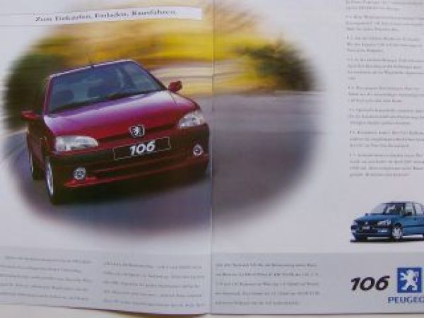 Peugeot Modellprogramm Prospekt ALLE 4/1999 NEU
