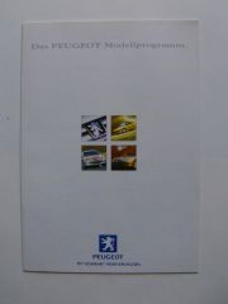 Peugeot Modellprogramm Prospekt ALLE 9/1999 NEU