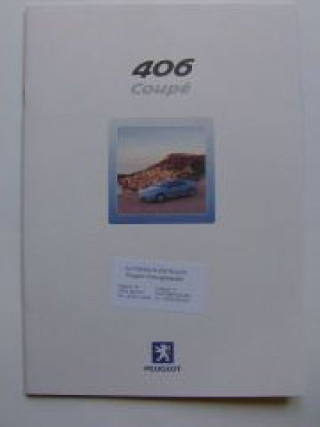Peugeot 406 Coupe Prospekt August 2000 NEU