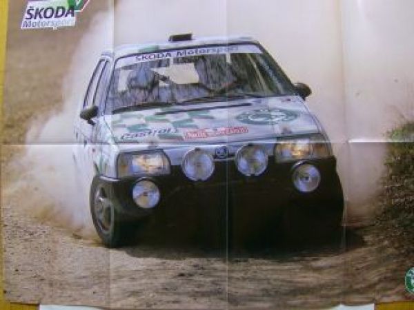 Skoda Favorit Motorsport Prospekt Poster NEU
