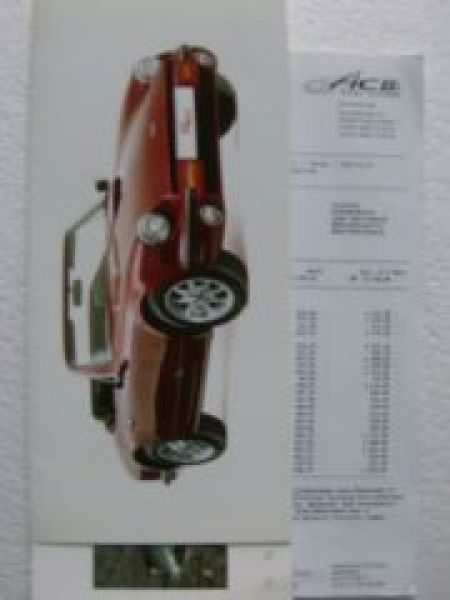 TVR Prospekt S3C V8S Griffith +Preisliste UK Englisch