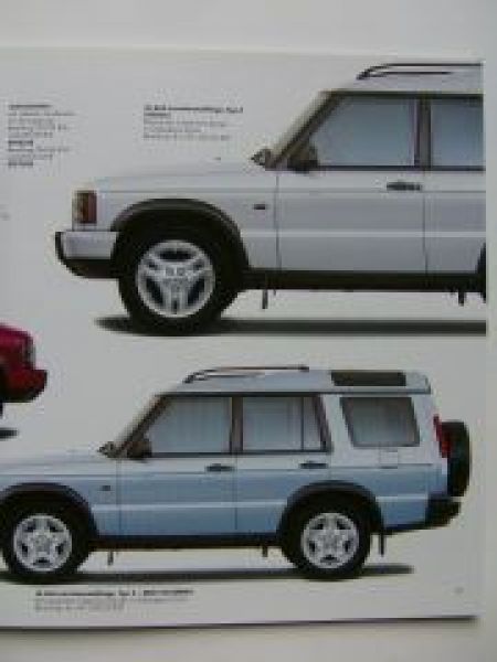 Land Rover Discovery Zubehör Prospekt +Preisliste 2002 NEU