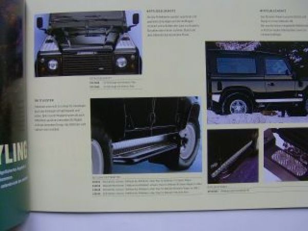 Land Rover Defender Zubehör Prospekt 9/1999