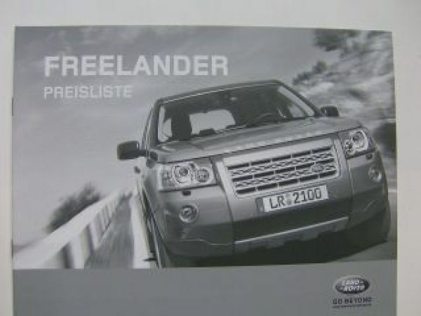 Land Rover Freelander Preisliste 2008 NEU