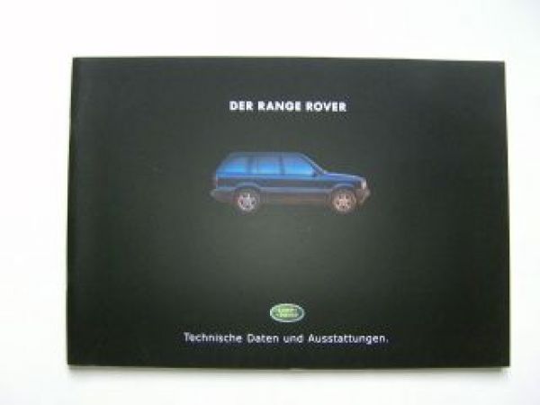 Land Rover Range Rover 2.,5dse e,6hse 4,6 Vogue Prospekt 2000 NE