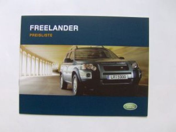 Land Rover Freelander Prospekt +Preisliste 2003