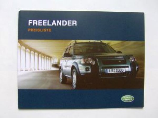 Land Rover Freelander Prospekt +Preisliste 8/2005 NEU
