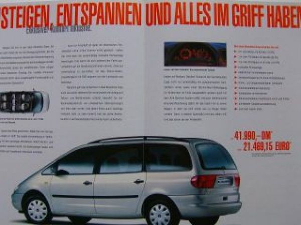 Seat Alhambra Casa Sondermodell Prospekt 2/1999 NEU