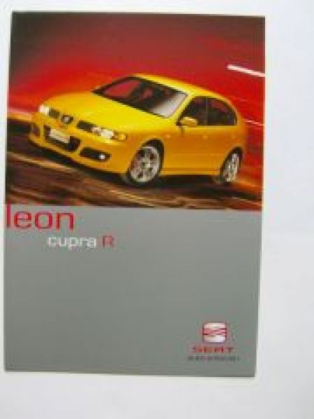 Seat Leon Cupra R Prospekt Poster 8/2001 NEU