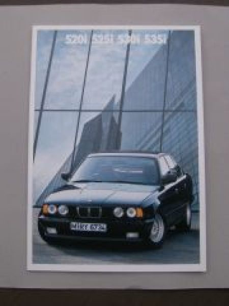 BMW Prospekt 5er Reihe E34 520i-535i +M5 1988