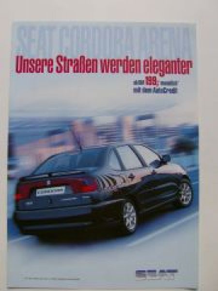 Seat Cordoba Arena Finanzierungsprospekt 9/1997
