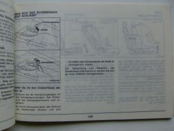 Nissan Bluebird Betriebsanleitung 8/1986 Rarität