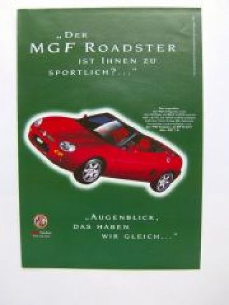 Rover MG Land Rover MGF Roadster +Mini +Alle 5/1997