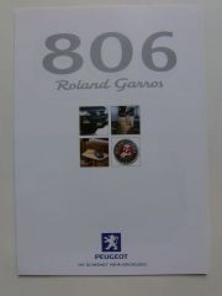 Peugeot 806 Roland Garros Prospekt 4/1999 NEU