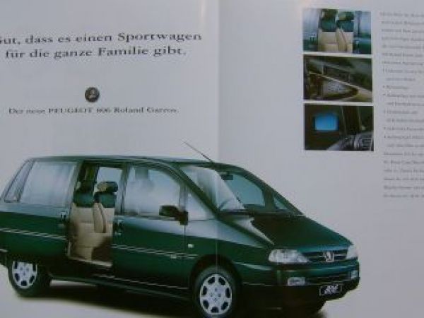 Peugeot 806 Roland Garros Prospekt 4/1999 NEU