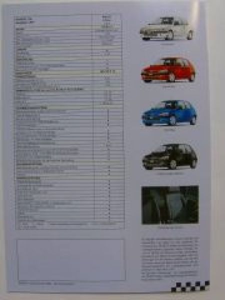 Peugeot 106 Rallye Sonderprospekt 3/1997 NEU