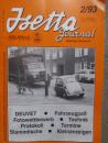 Isetta Journal 2/1993 Mitglieder Zeitschrift Hamburger Automeile
