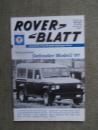 Rover Blatt Nr.3/4 1996 Defender Modell 1997,Schallisolierung am Serie 3 Getriebe,Discovery Geländeoptimierung
