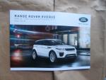 Land Rover Range Rover Evoque Preisliste Mai 2016 NEU