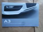 AudiA3 +Sportback +Limousine +Cabriolet Zubehör Katalog Typ 8V Juni 2014 NEU