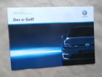 VW e-Golf Modelljahr 2016 Preisliste NEU