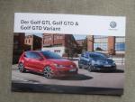 VW Golf VII GTI,GTD +Variant Typ AU Prospekt Januar 2019