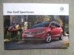 VW Golf Sportsvan Trendline Comfortline Highline Prospekt Dezember 2018
