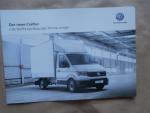 VW Crafter mit Kofferaufbau der Firma Junge Prospekt September 2017