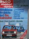 auto motor und sport 1/1973 Audi 80L7GL,VG. 2.Teil,Fiat X1/9,BMW 507 Roadster,