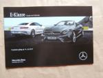 Mercedes Benz E-Klasse Coupé +Cabriolet BR238 E220d 350d E200 E300 E400 14.Juli 2017