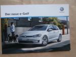 VW Golf VII Typ AU e-Golf Prospekt Mai 2017