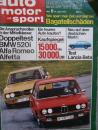 auto motor und sport 8/1973 BMW 520i E12 vs. Alfa Romeo Alfetta,Lancia Beta,Mercedes Benz 450 W116,