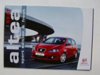 Seat Altea Sport Edition & Fresh Sonderprospekt 7/2005 NEU