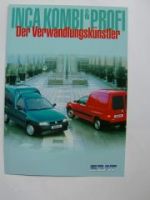 Seat Inca Kombi & Profi Prospekt +SDi 5/1998 NEU