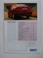Seat Cordoba TDi Prospekt 10/1996 NEU