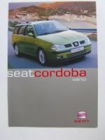 Seat Cordoba Vario Prospekt 6/2000 NEU
