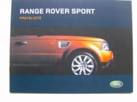 Land Rover Range Rover Sport Preisliste 1/2005 NEU