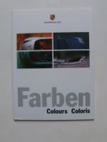 Porsche 911, Boxster Farben Colours Prospekt NEU