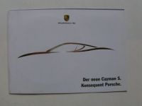 Porsche Cayman S Prospekt +CD (987) 7/2005 NEU