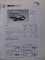 Renault Scenic Preisliste Januar 2003 NEU