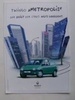 Renault Twingo Metropolis Sondermodell Prospekt 8/1998 NEU