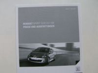 Renault Clio Sport 2.016V Preisliste & Ausstattungen 1.1.2008