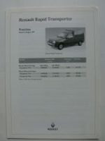 Renault Rapid Transporter Preisliste 11.8.1997 NEU