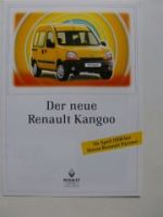 Renault Kangoo Prospekt Vorstellung September 1997