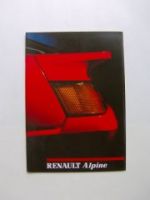 Renault Alpine V6 Turbo Prospekt November 1988 NEU