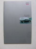 Audi A8 4.2 quattro Lanversion Prospekt (4D8) Rarität September