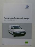 VW Caddy Transporter Systemfahrzeuge Bott Prospektblatt