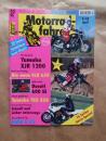 Motorradfahrer 4/1995 Yamaha YJR 1200,KLR 650, Ducati 600SS, Yamaha TRX 850,BMW K 75,