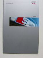 Audi quattro GmbH S line Prospekt September 2003 NEU